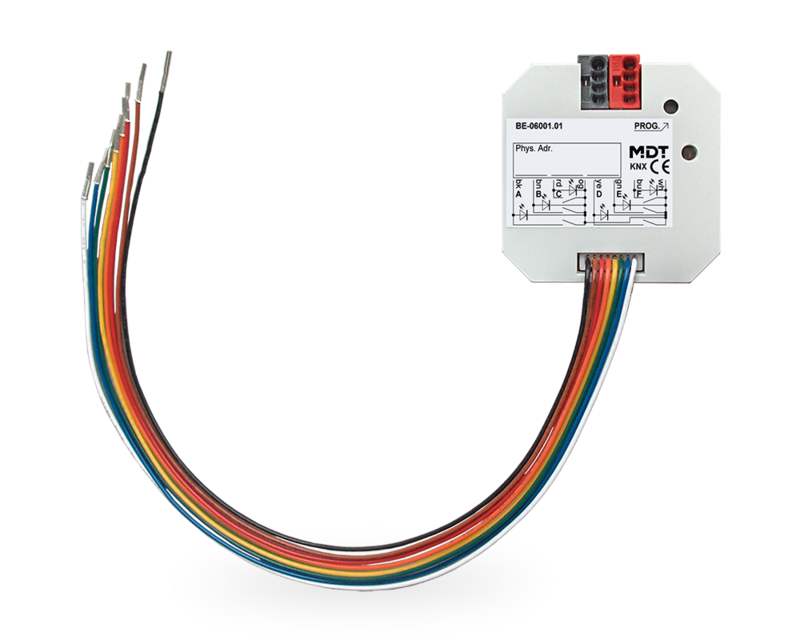 KNX Universal Interface 6-channel, flush mounted, Potential free version