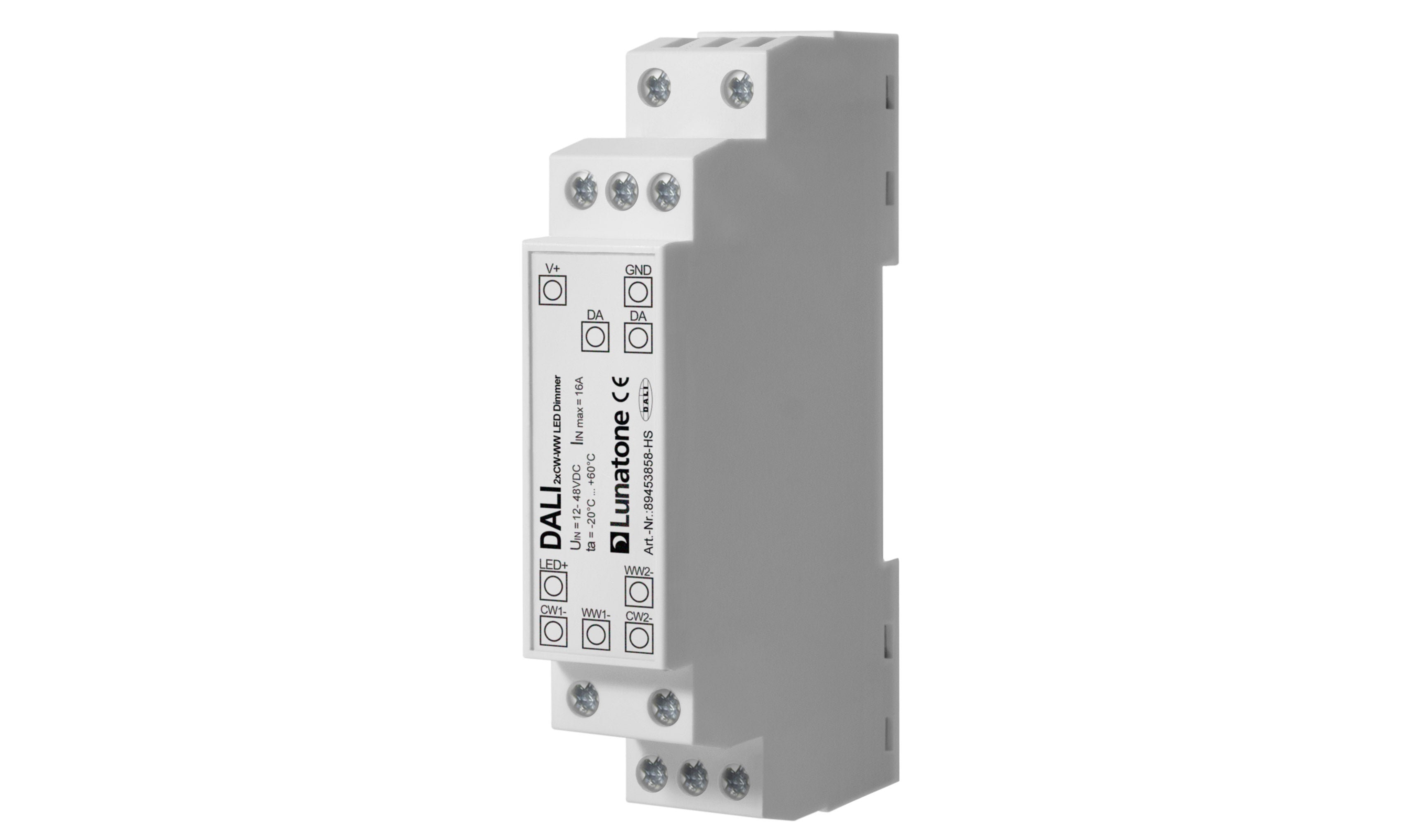 DALI DT8 2 xCW-WW PWM 16A Din Rail